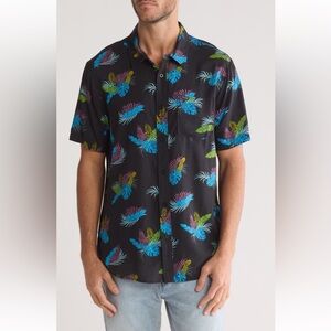 Volcom Warbler Short Sleeve Button Up Shirt New With Tags Size Large Hawaiian